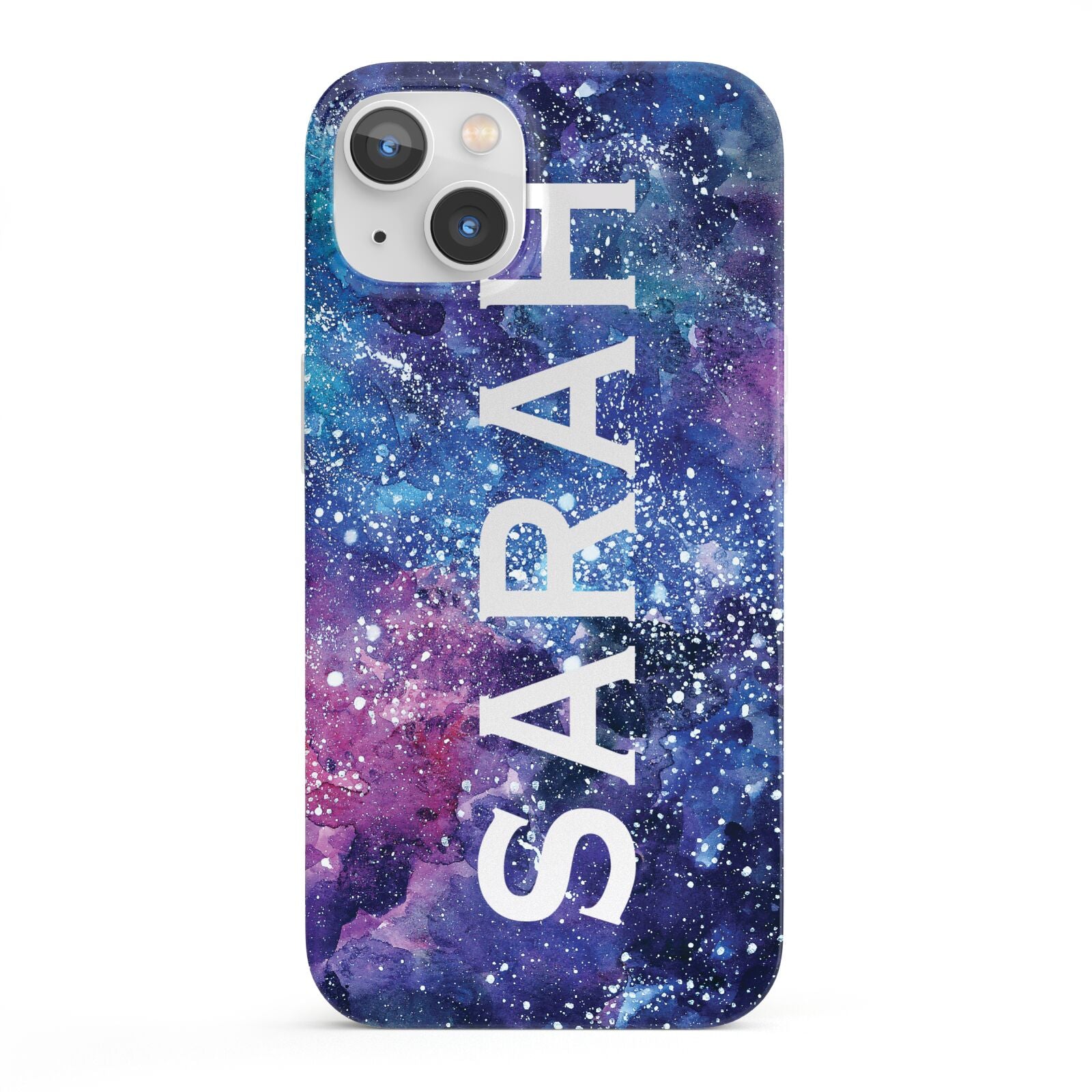 Personalised Clear Name Cutout Space Nebula Custom iPhone 13 Full Wrap 3D Snap Case