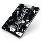 Personalised Clear Name Cutout Swirl Marble Custom Apple iPad Case on Grey iPad Side View