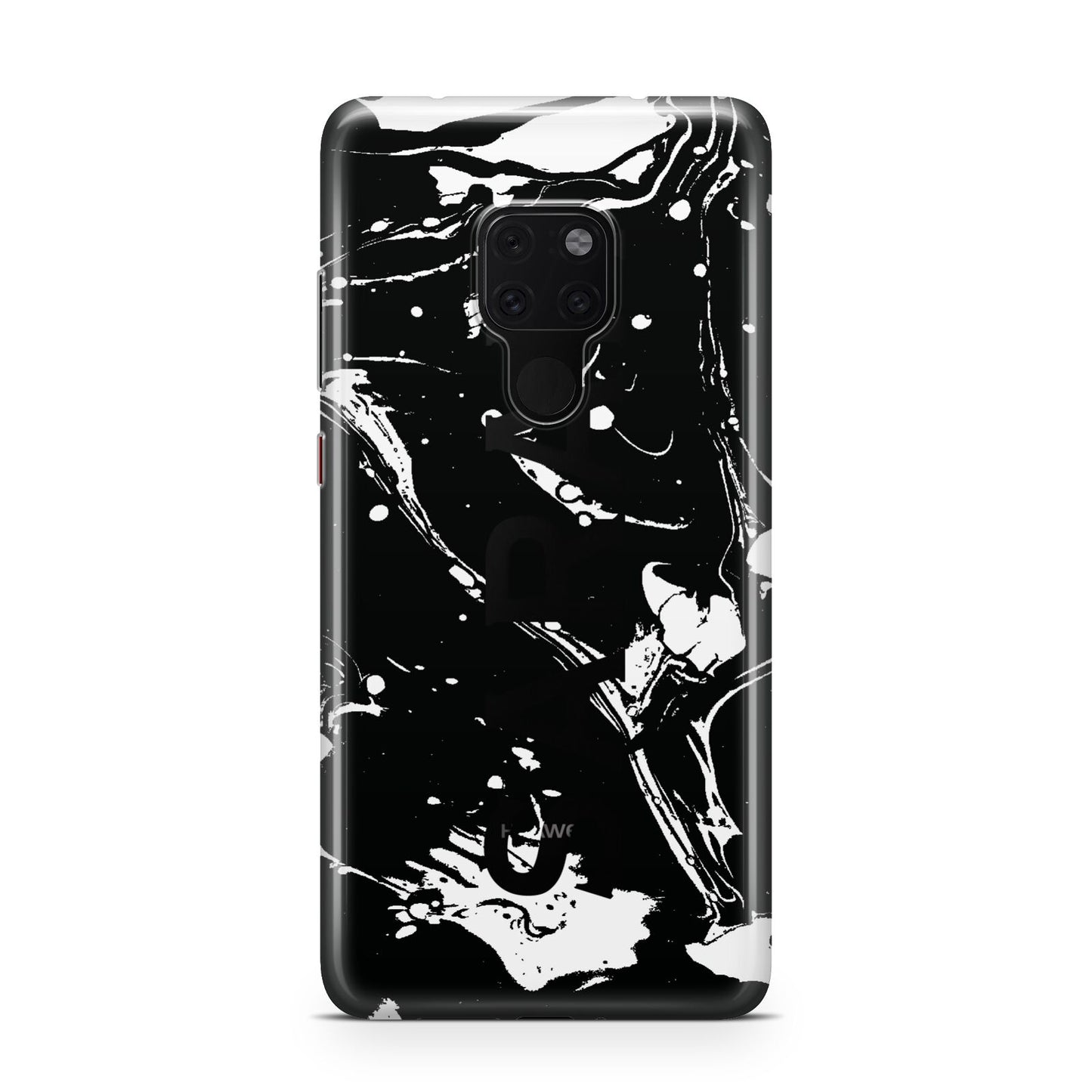Personalised Clear Name Cutout Swirl Marble Custom Huawei Mate 20 Phone Case