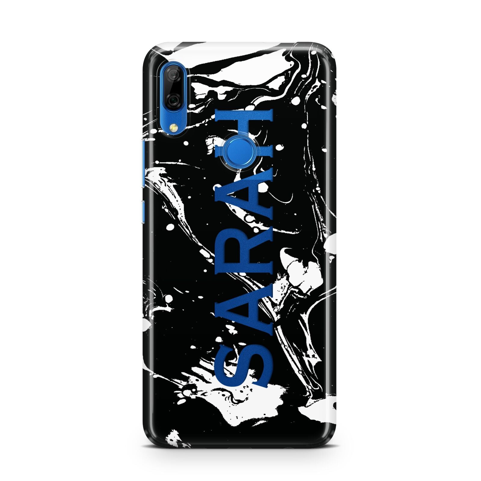 Personalised Clear Name Cutout Swirl Marble Custom Huawei P Smart Z