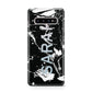 Personalised Clear Name Cutout Swirl Marble Custom Protective Samsung Galaxy Case