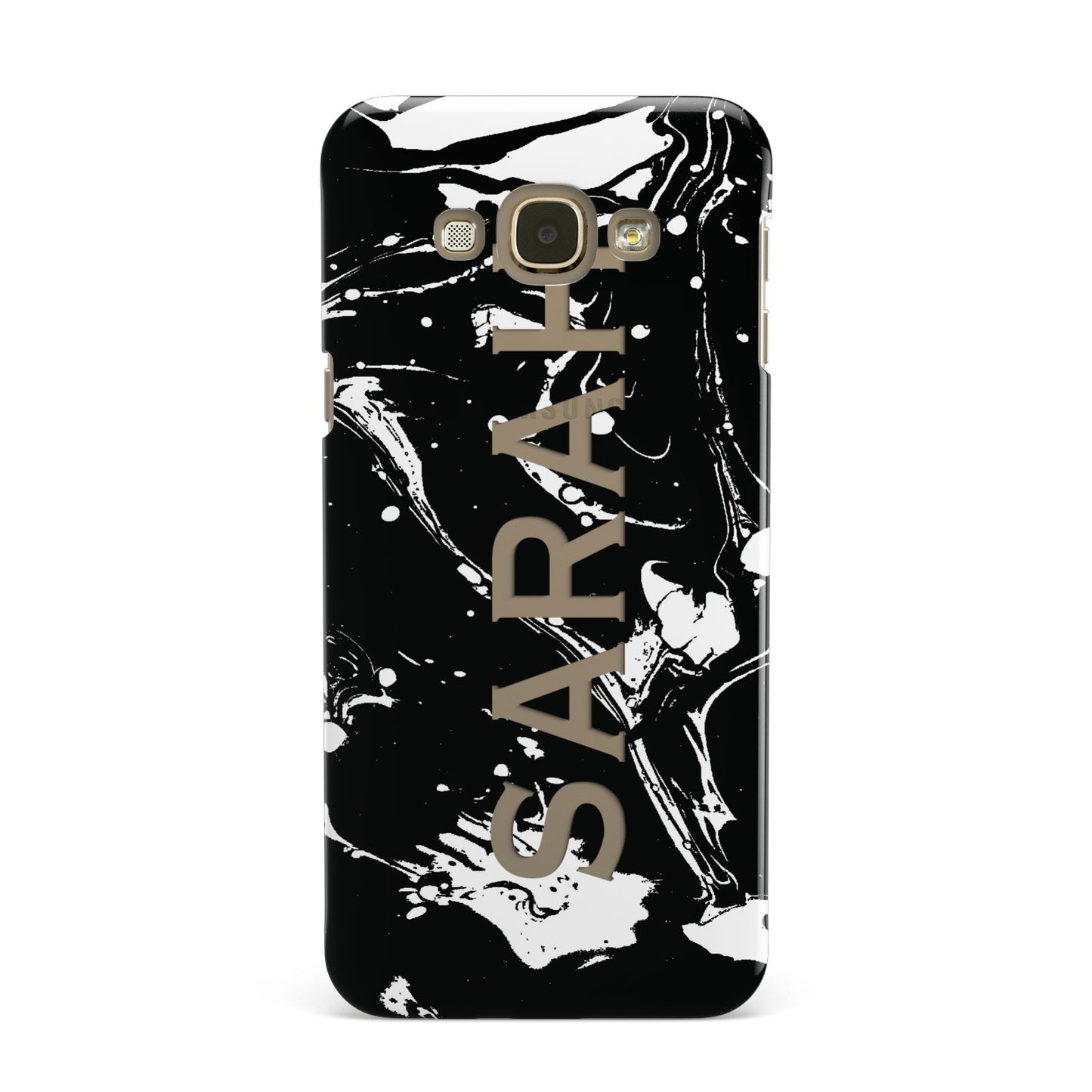 Personalised Clear Name Cutout Swirl Marble Custom Samsung Galaxy A8 Case