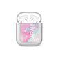 Personalised Clear Name Pastel Unicorn Marble AirPods Case