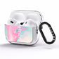 Personalised Clear Name Pastel Unicorn Marble AirPods Pro Clear Case Side Image