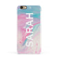Personalised Clear Name Pastel Unicorn Marble Apple iPhone 6 3D Snap Case