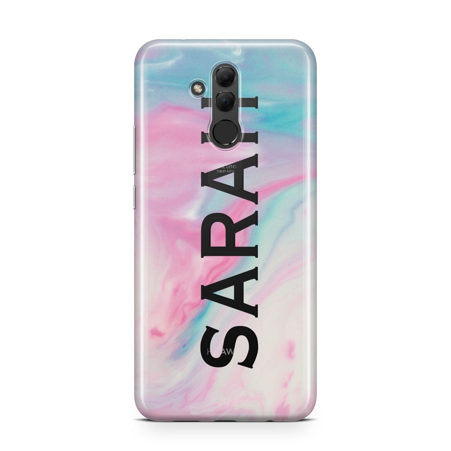 Personalised Clear Name Pastel Unicorn Marble Huawei Mate 20 Lite