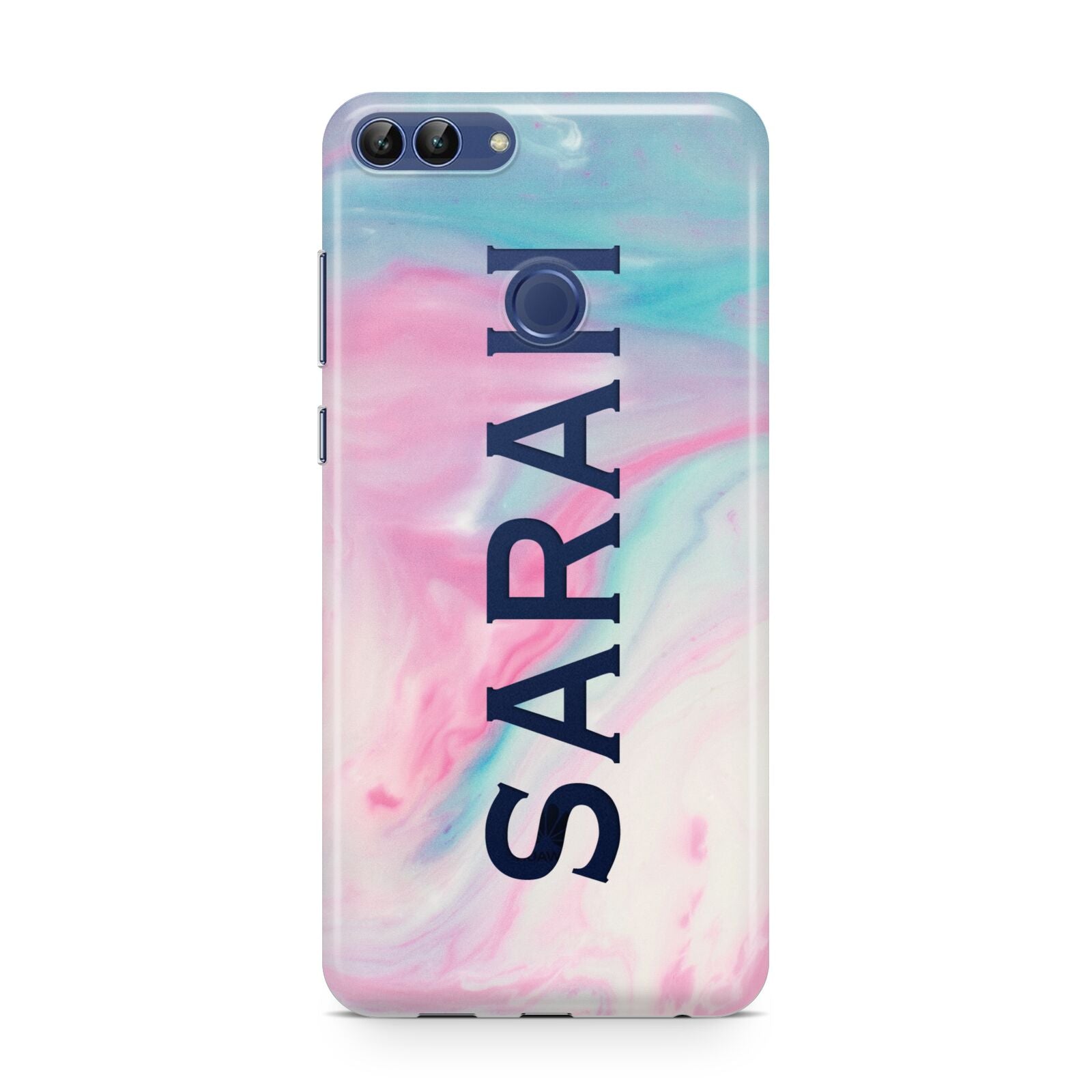Personalised Clear Name Pastel Unicorn Marble Huawei P Smart Case