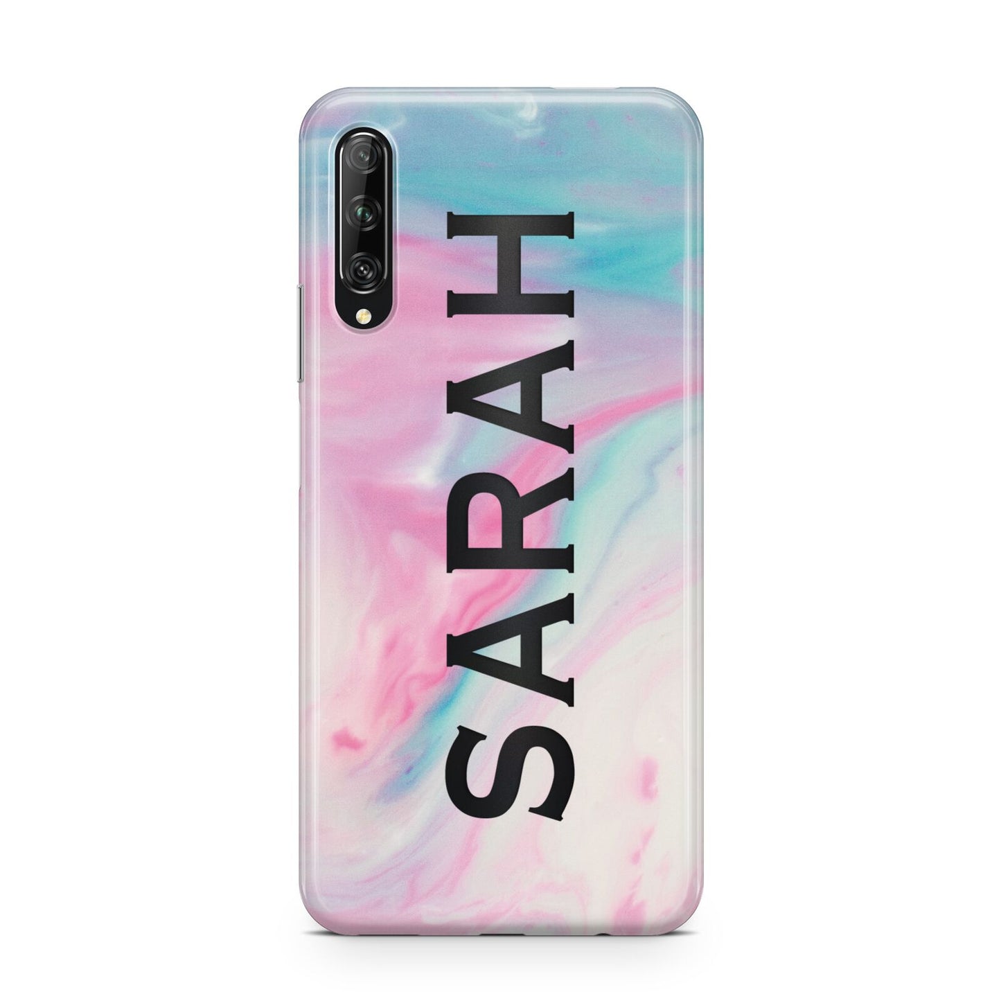 Personalised Clear Name Pastel Unicorn Marble Huawei P Smart Pro 2019