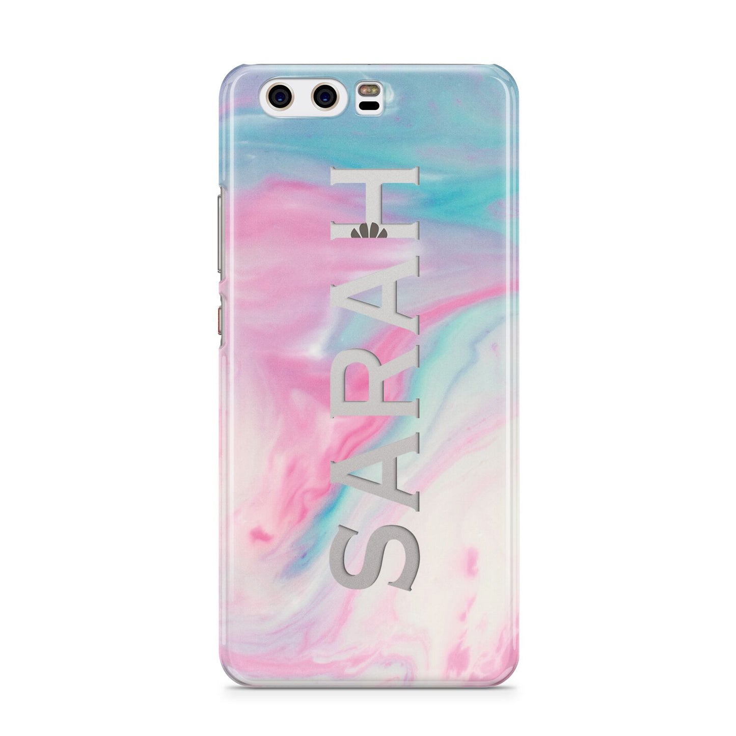 Personalised Clear Name Pastel Unicorn Marble Huawei P10 Phone Case