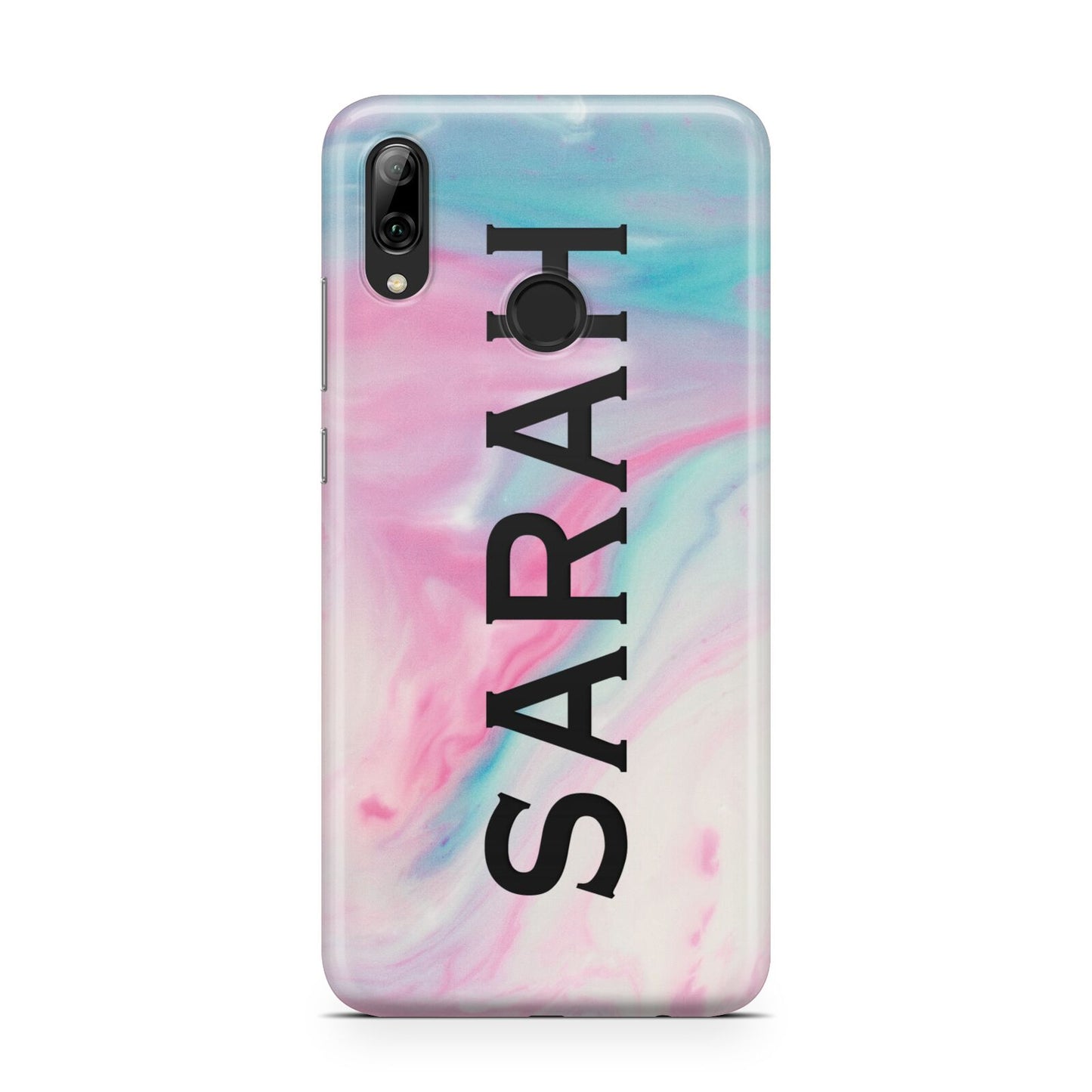 Personalised Clear Name Pastel Unicorn Marble Huawei Y7 2019