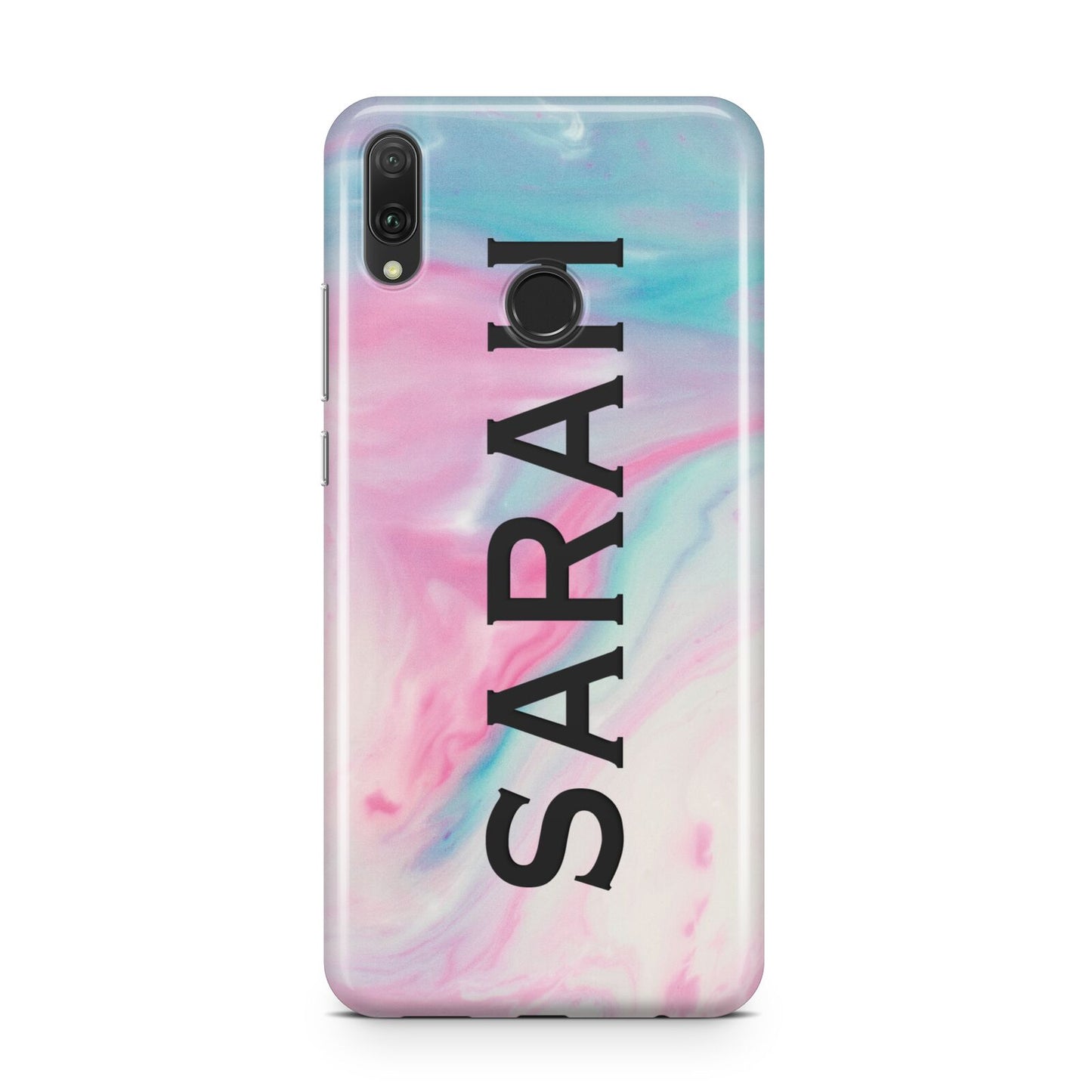 Personalised Clear Name Pastel Unicorn Marble Huawei Y9 2019