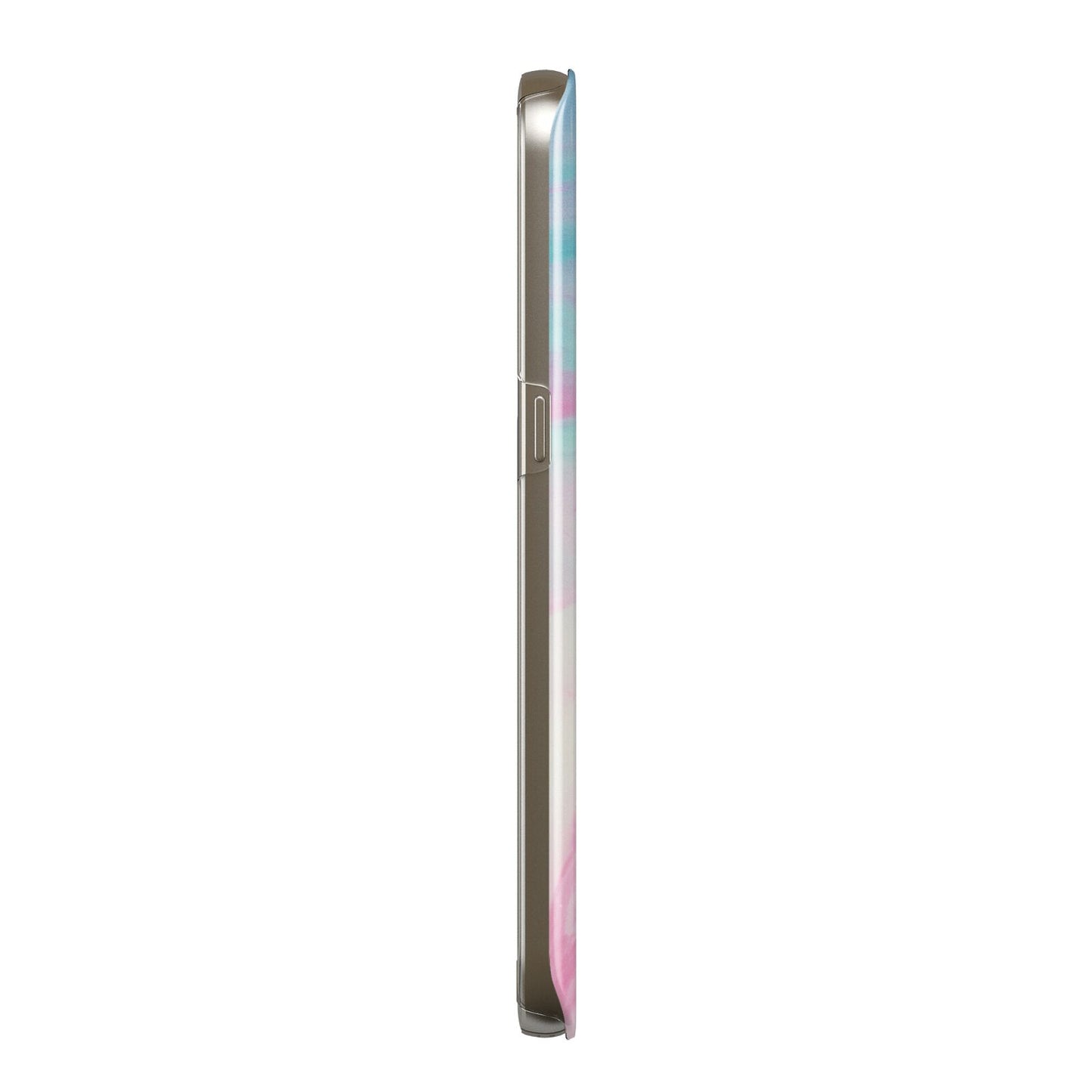 Personalised Clear Name Pastel Unicorn Marble Protective Samsung Galaxy Case Side Angle