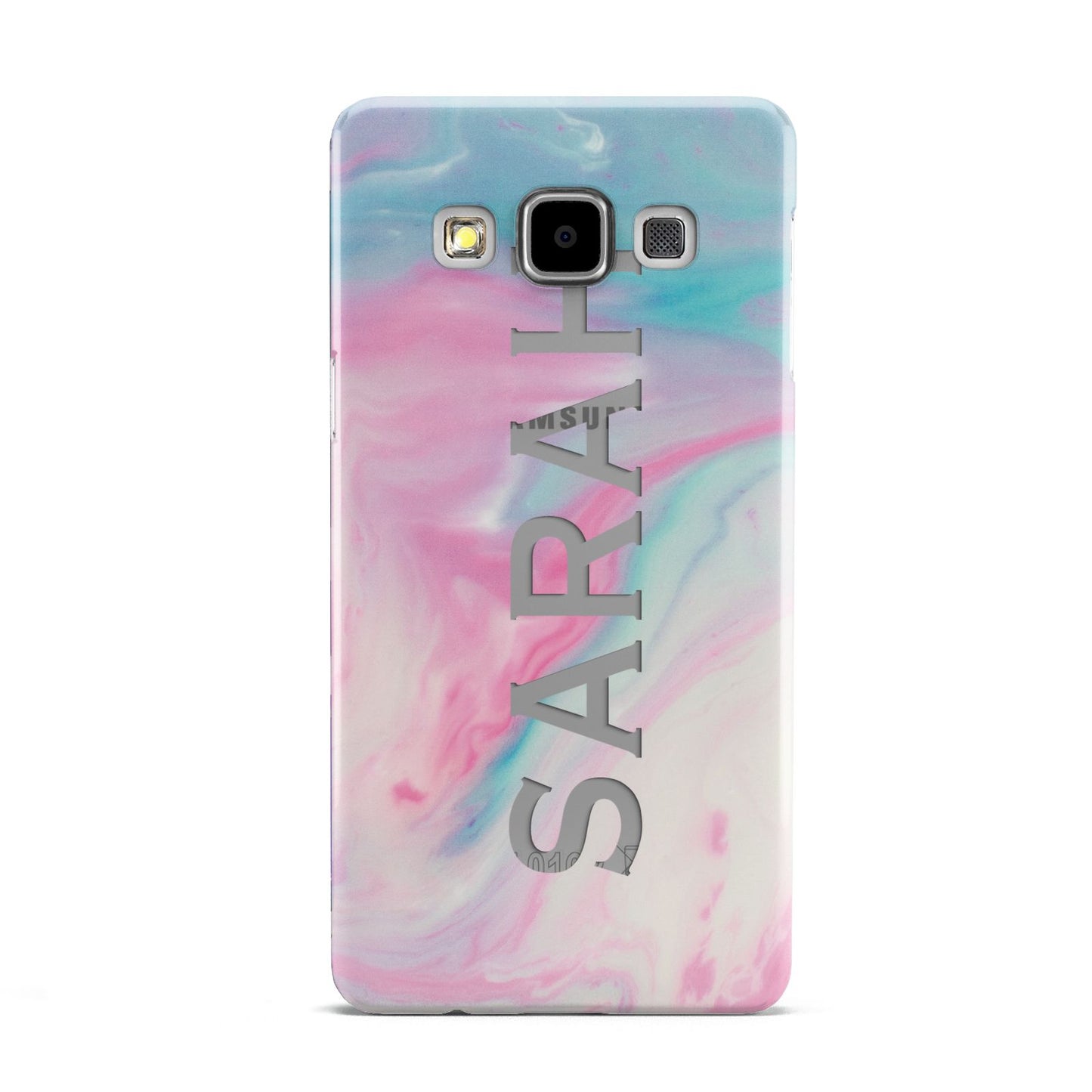 Personalised Clear Name Pastel Unicorn Marble Samsung Galaxy A5 Case