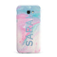 Personalised Clear Name Pastel Unicorn Marble Samsung Galaxy A7 2017 Case