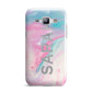 Personalised Clear Name Pastel Unicorn Marble Samsung Galaxy J1 2015 Case