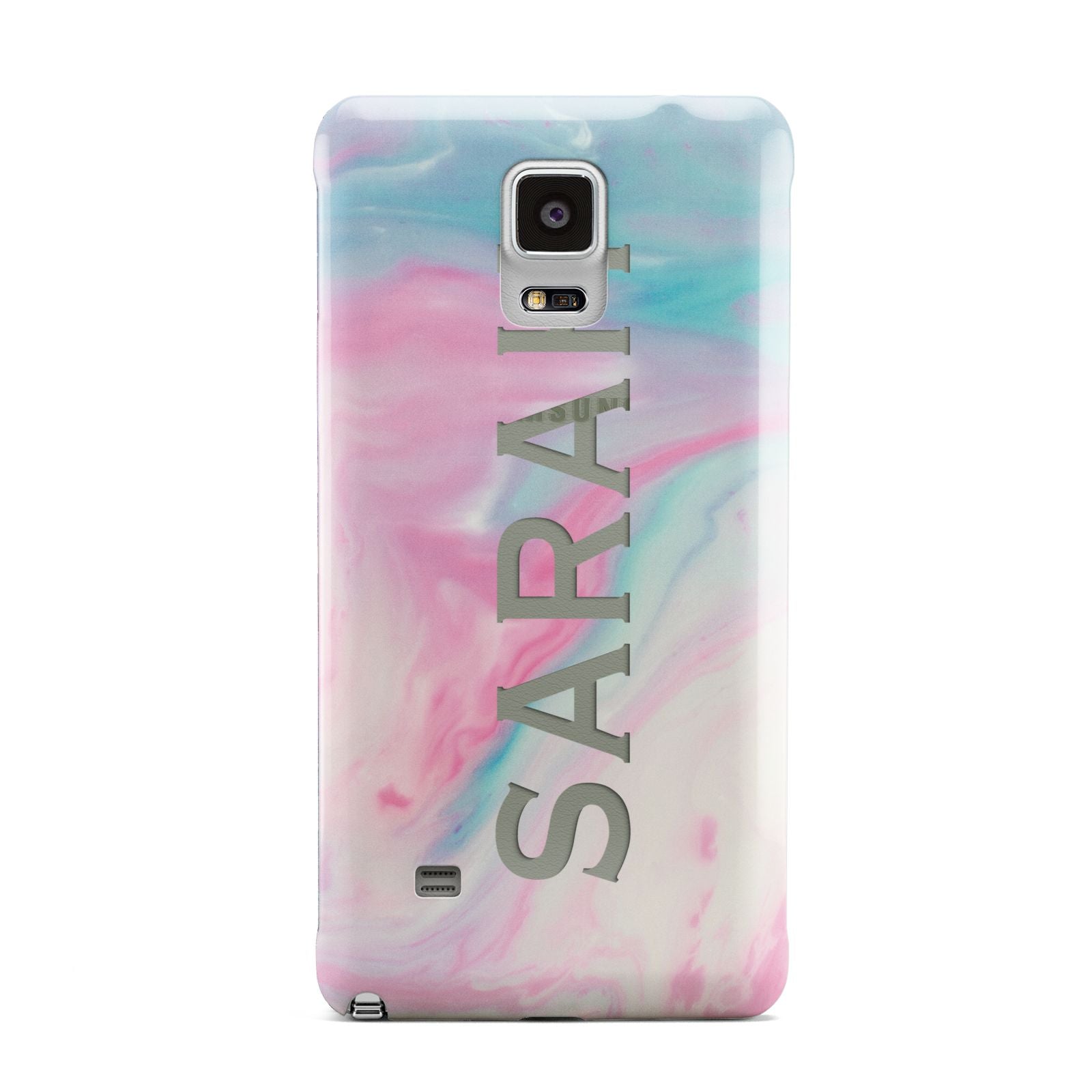 Personalised Clear Name Pastel Unicorn Marble Samsung Galaxy Note 4 Case