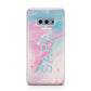 Personalised Clear Name Pastel Unicorn Marble Samsung Galaxy S10E Case