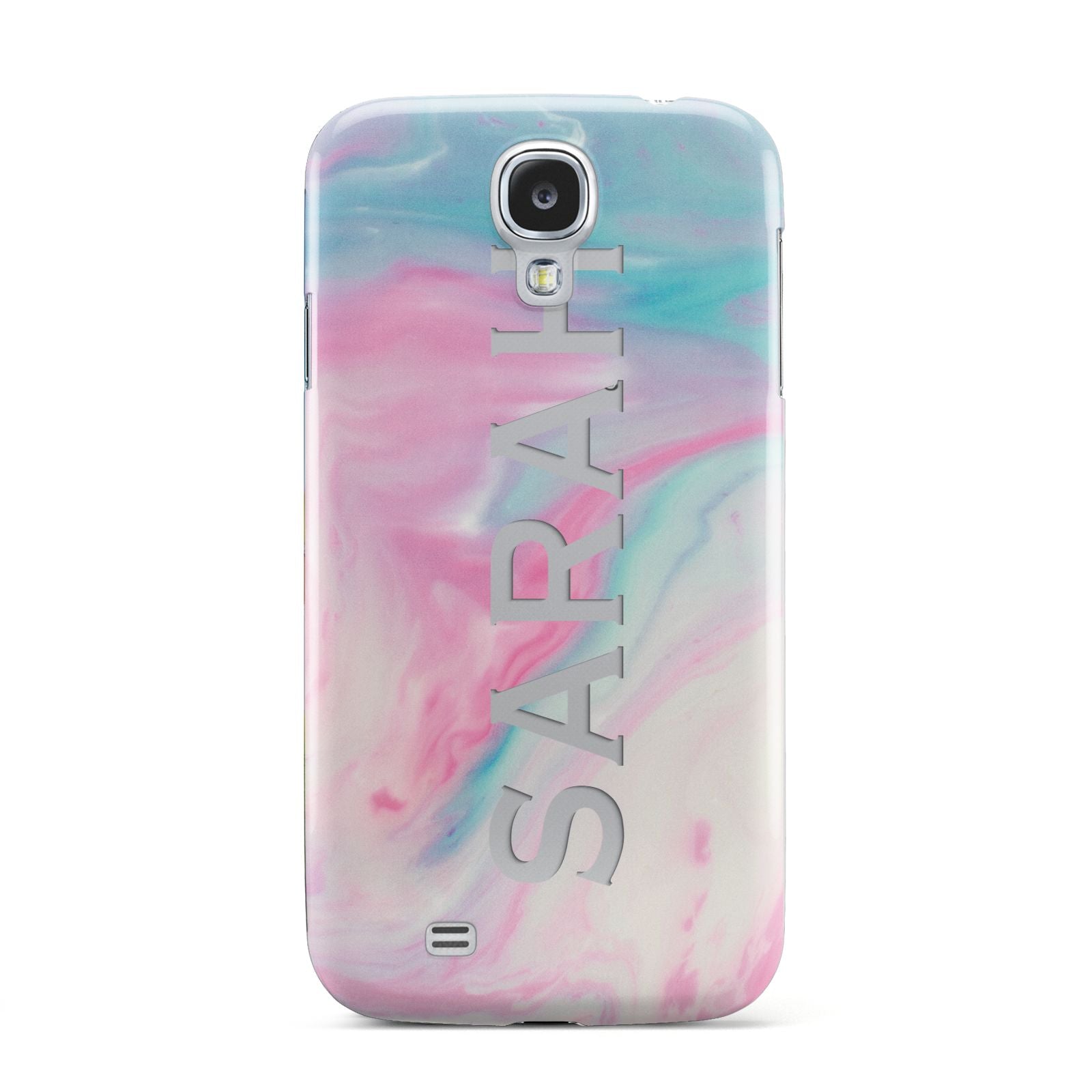 Personalised Clear Name Pastel Unicorn Marble Samsung Galaxy S4 Case
