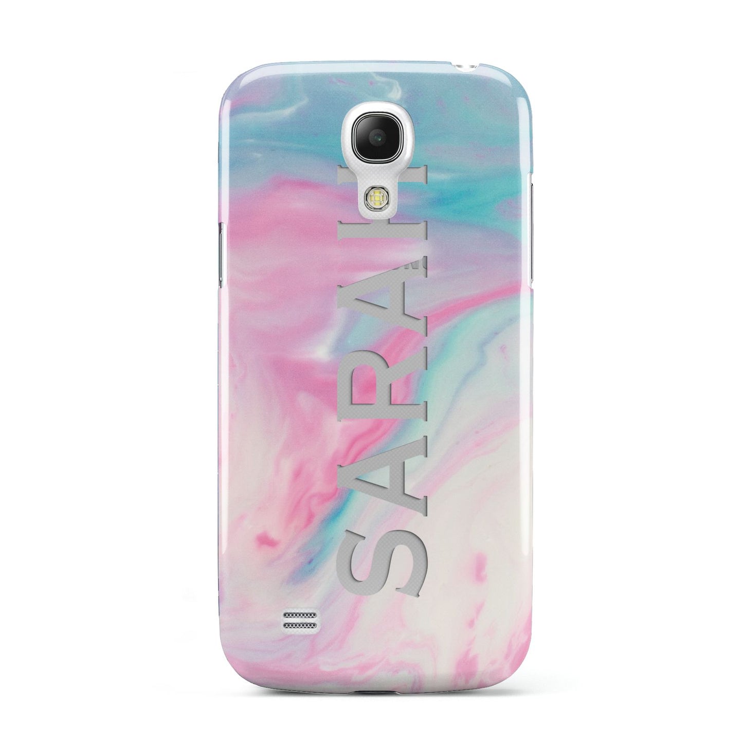 Personalised Clear Name Pastel Unicorn Marble Samsung Galaxy S4 Mini Case