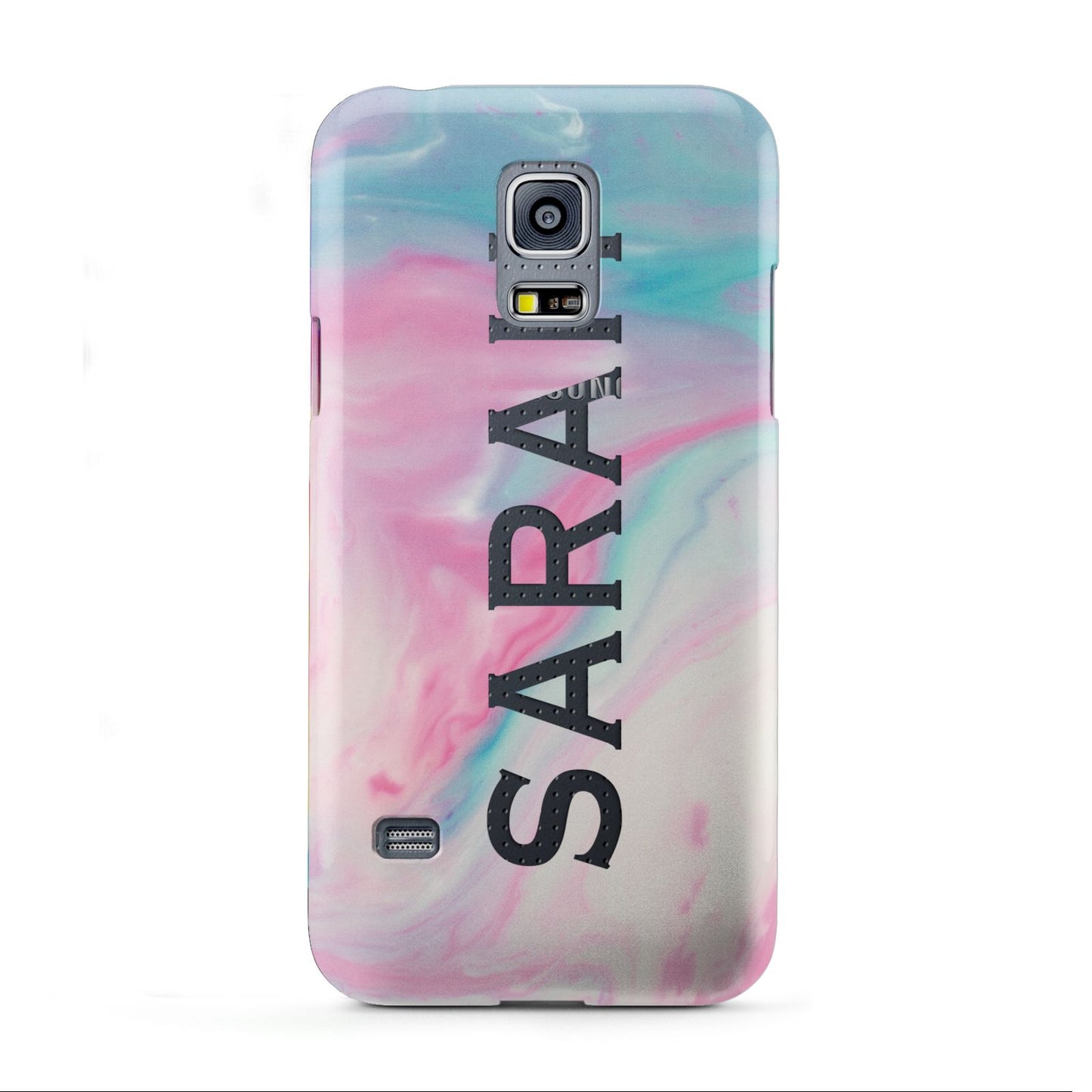 Personalised Clear Name Pastel Unicorn Marble Samsung Galaxy S5 Mini Case
