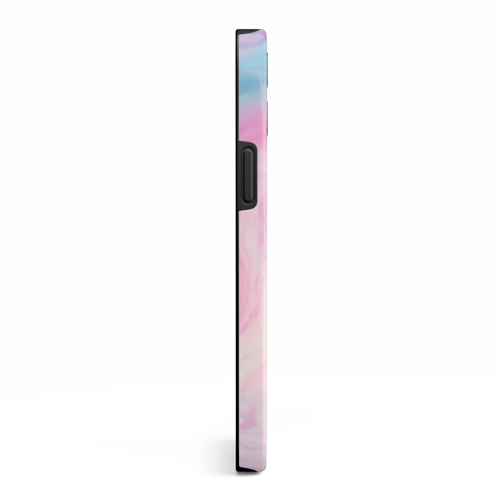 Personalised Clear Name Pastel Unicorn Marble iPhone 13 Pro Max Side Image 3D Tough Case