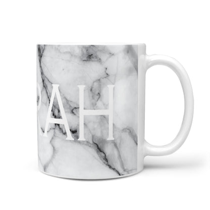 Personalised Clear Name See Through Grey Marble 10oz Mug