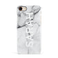 Personalised Clear Name See Through Grey Marble Apple iPhone 7 8 3D Snap Case