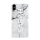 Personalised Clear Name See Through Grey Marble Apple iPhone Xs Max 3D Snap Case