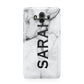 Personalised Clear Name See Through Grey Marble Huawei Mate 10 Protective Phone Case