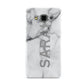 Personalised Clear Name See Through Grey Marble Samsung Galaxy A3 Case