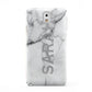 Personalised Clear Name See Through Grey Marble Samsung Galaxy Note 3 Case