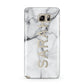 Personalised Clear Name See Through Grey Marble Samsung Galaxy Note 5 Case