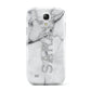 Personalised Clear Name See Through Grey Marble Samsung Galaxy S4 Mini Case