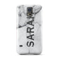 Personalised Clear Name See Through Grey Marble Samsung Galaxy S5 Case