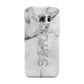 Personalised Clear Name See Through Grey Marble Samsung Galaxy S6 Edge Case