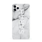 Personalised Clear Name See Through Grey Marble iPhone 11 Pro Max 3D Snap Case