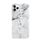 Personalised Clear Name See Through Grey Marble iPhone 11 Pro Max 3D Tough Case