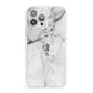 Personalised Clear Name See Through Grey Marble iPhone 13 Pro Max Clear Bumper Case