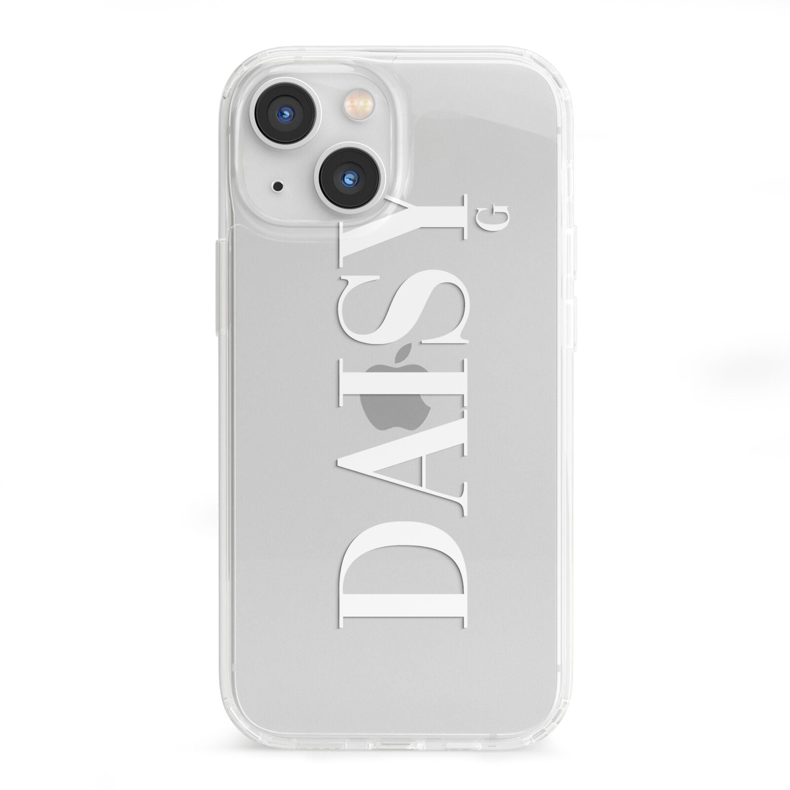 Personalised Clear Name iPhone 13 Mini Clear Bumper Case