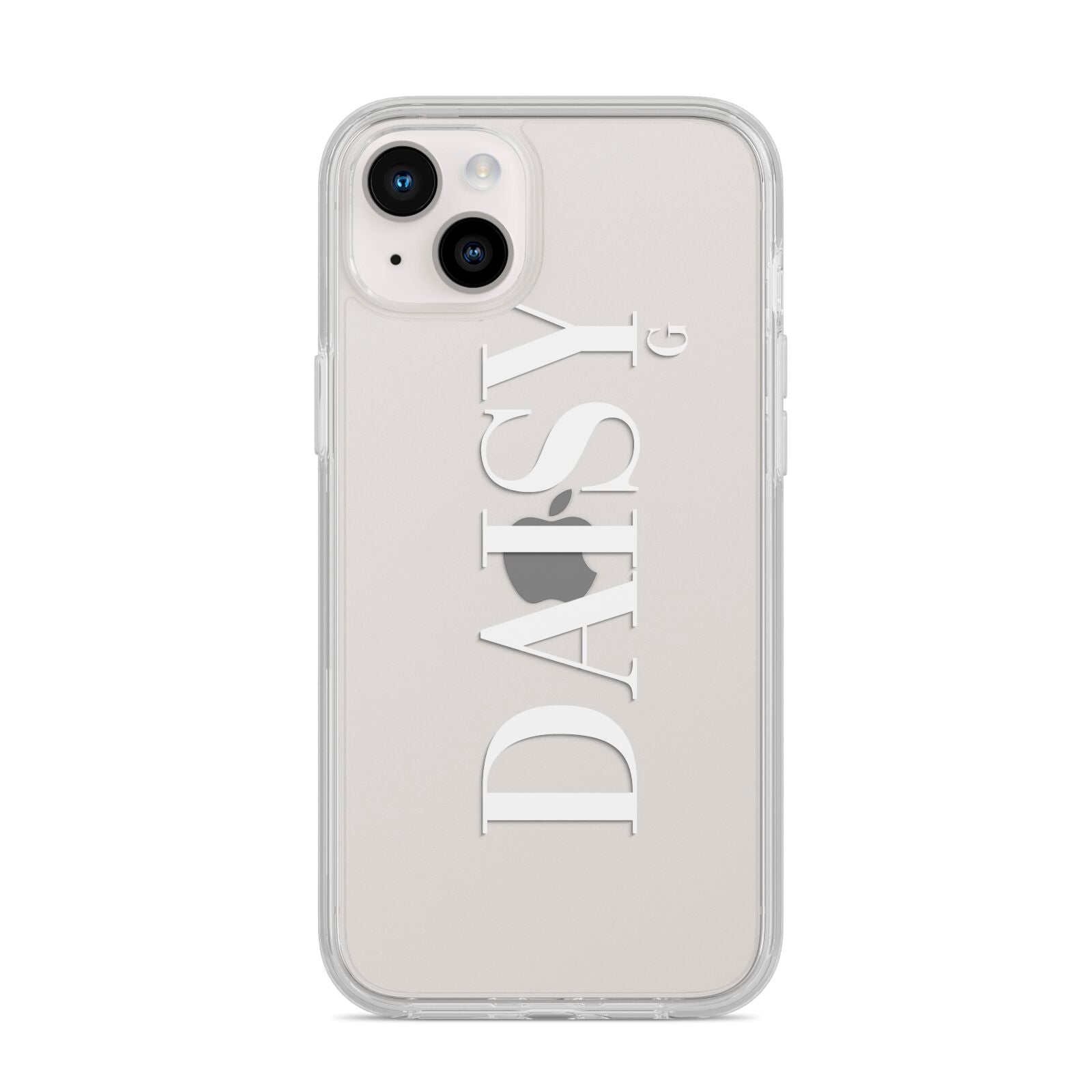 Personalised Clear Name iPhone 14 Plus Clear Tough Case Starlight