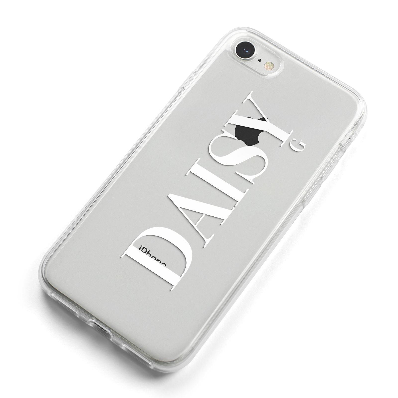 Personalised Clear Name iPhone 8 Bumper Case on Silver iPhone Alternative Image