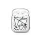 Personalised Clear Outlines Name Black AirPods Case