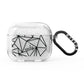 Personalised Clear Outlines Name Black AirPods Glitter Case 3rd Gen