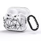 Personalised Clear Outlines Name Black AirPods Pro Glitter Case Side Image