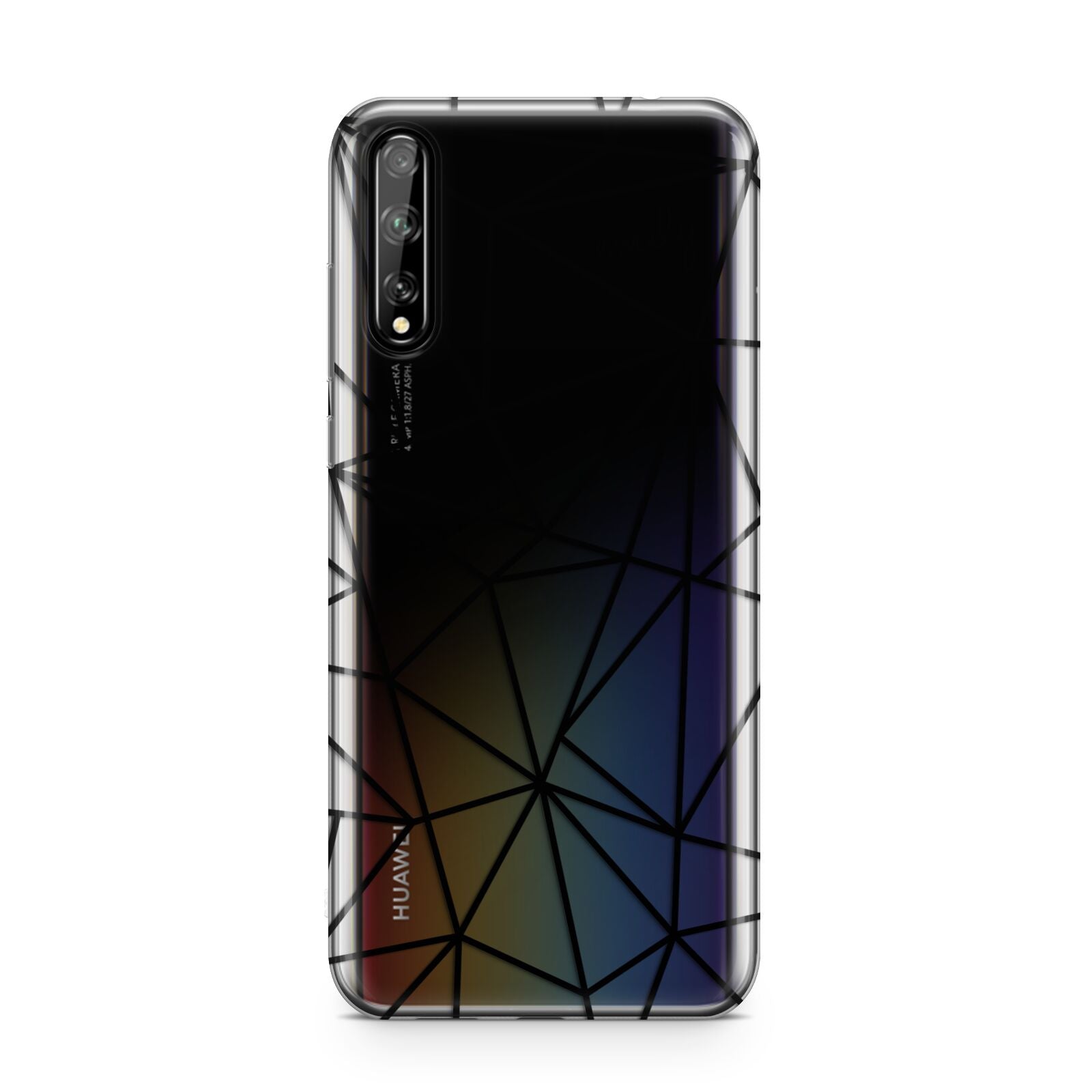 Personalised Clear Outlines Name Black Huawei Enjoy 10s Phone Case