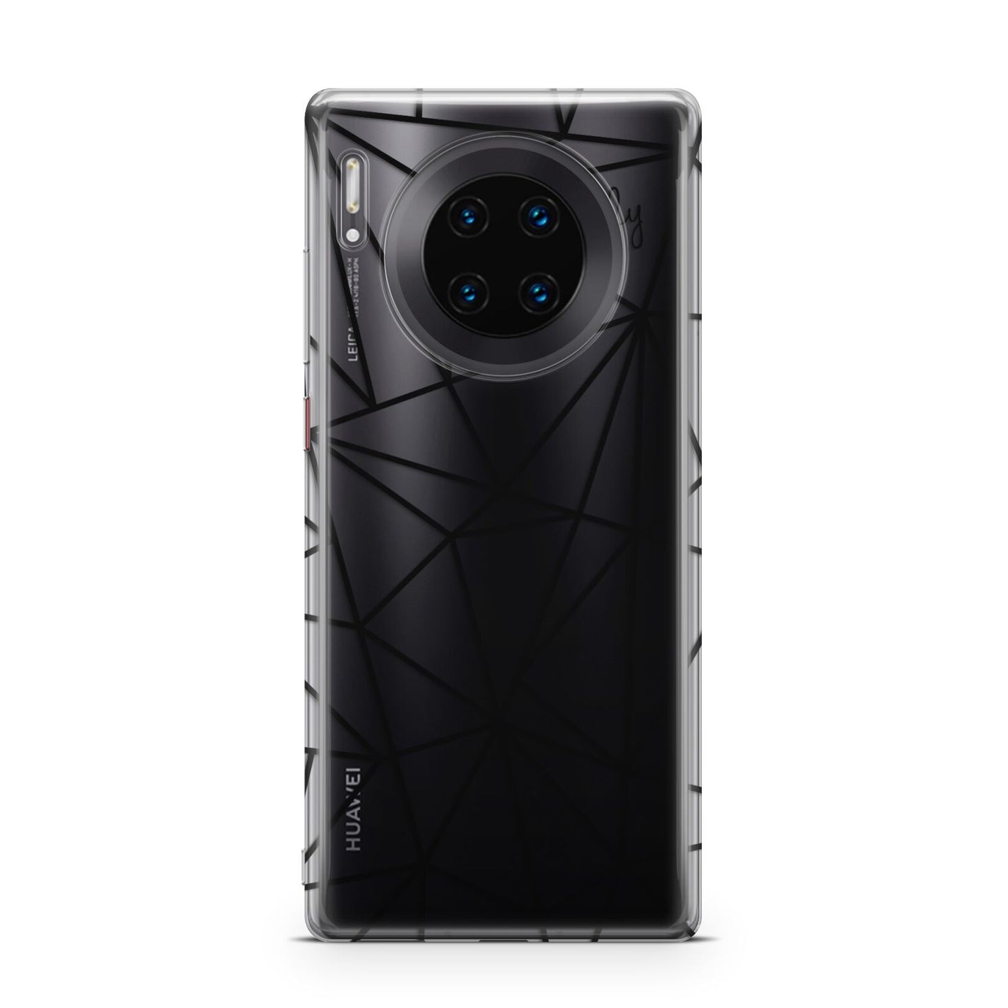 Personalised Clear Outlines Name Black Huawei Mate 30 Pro Phone Case