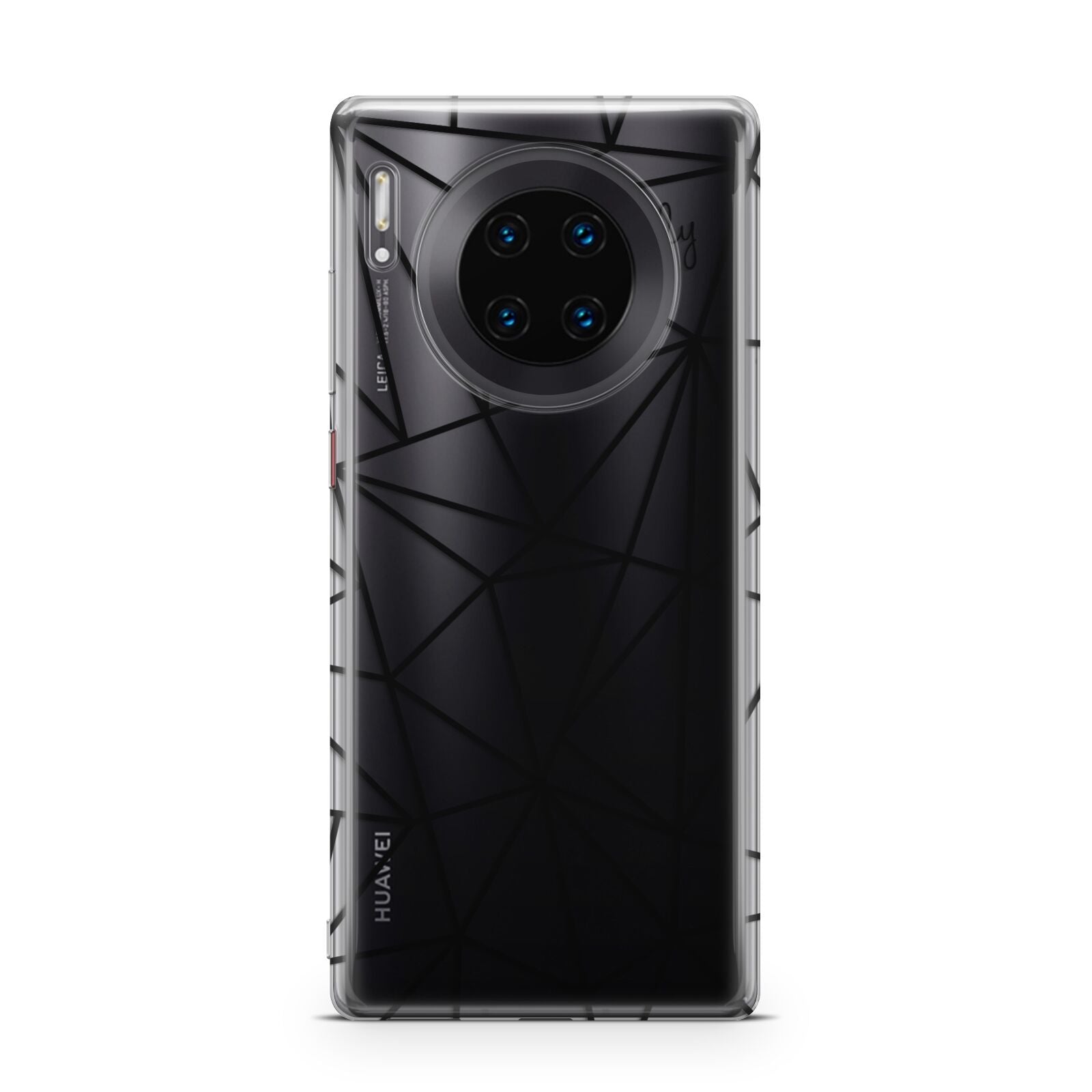 Personalised Clear Outlines Name Black Huawei Mate 30 Pro Phone Case