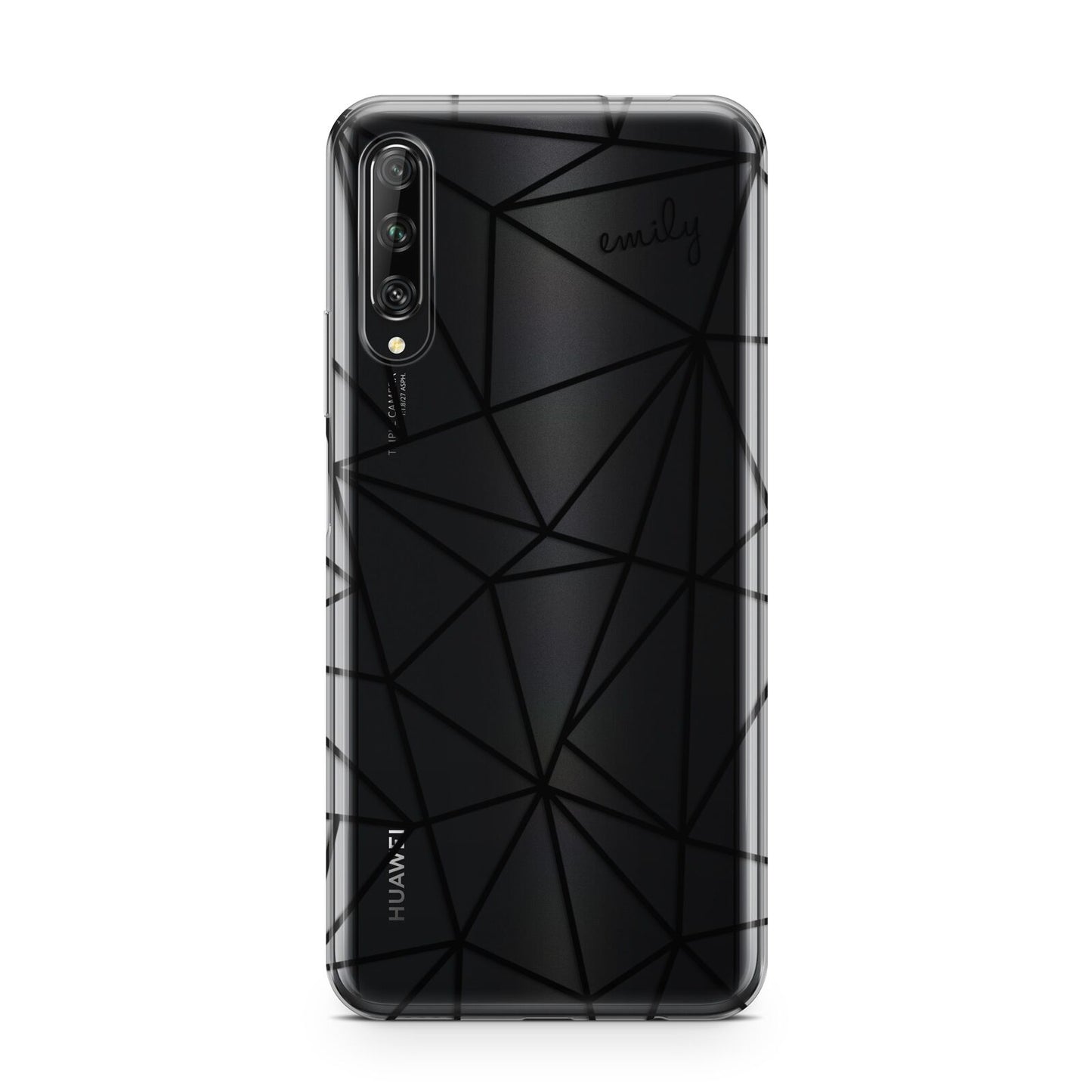 Personalised Clear Outlines Name Black Huawei P Smart Pro 2019