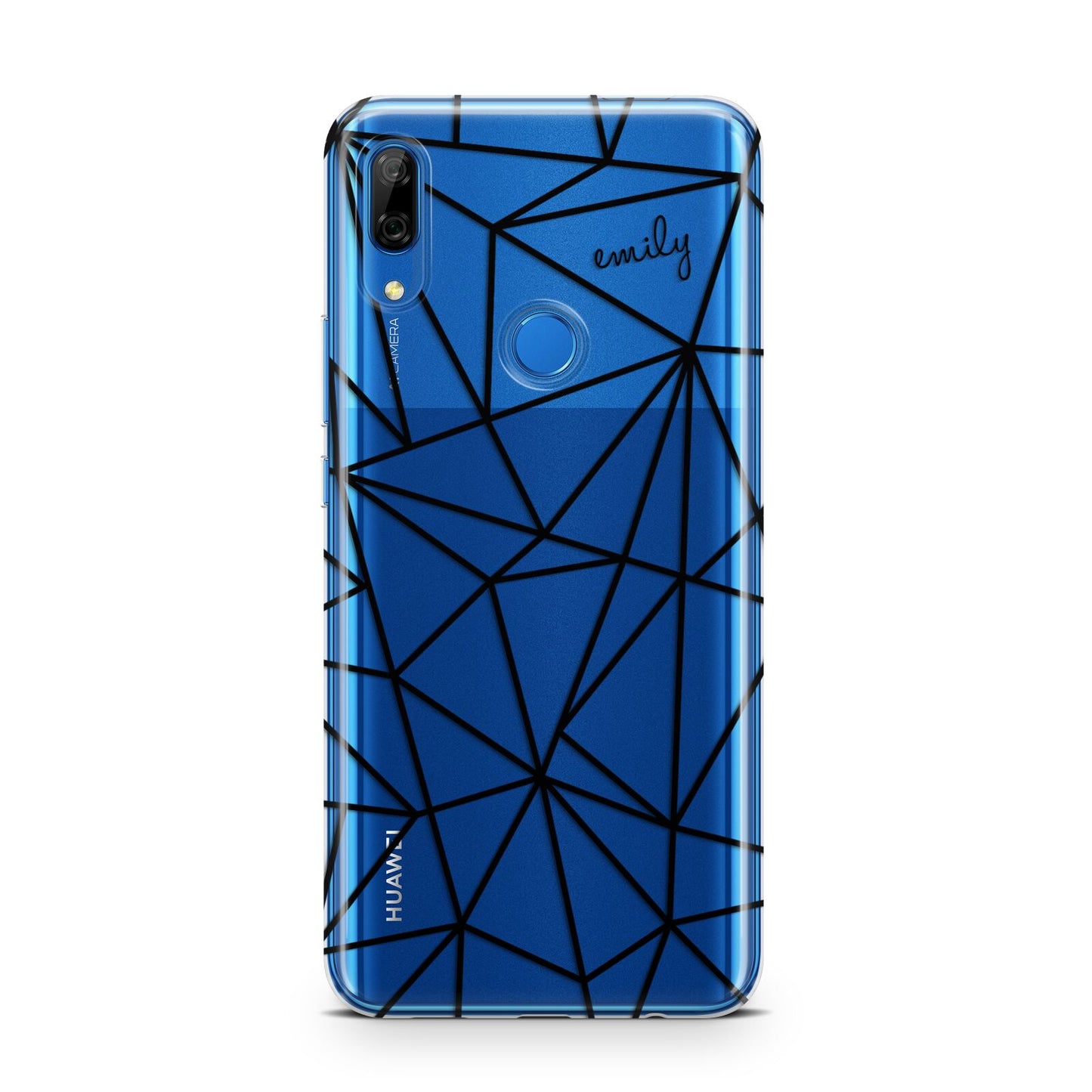 Personalised Clear Outlines Name Black Huawei P Smart Z