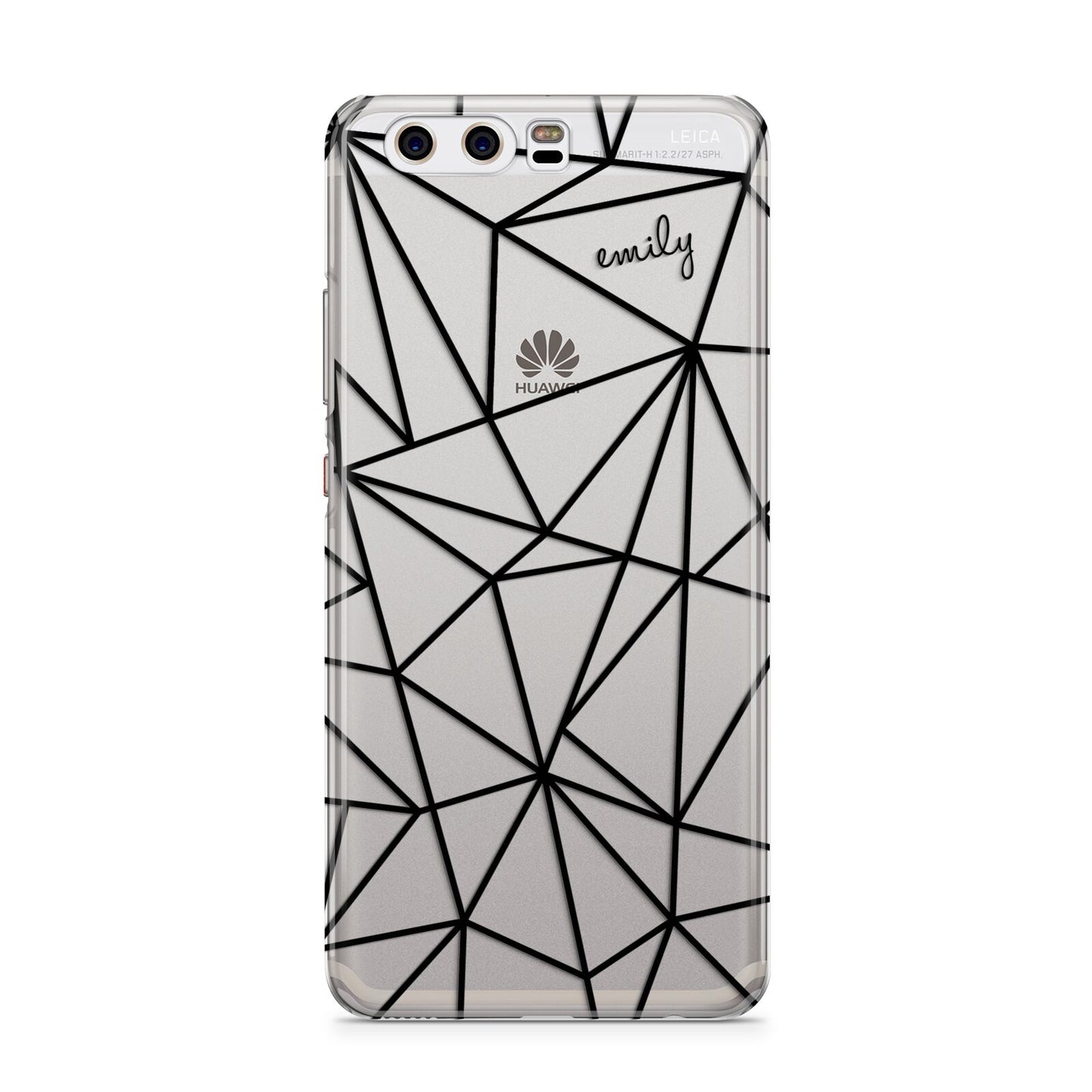 Personalised Clear Outlines Name Black Huawei P10 Phone Case